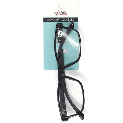 +0.75 Black Magnified Glasses