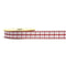 15mm Burgundy Colour Gingham Stitch Edge Ribbon