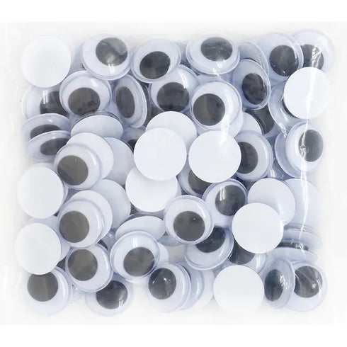 15mm Stick On Joggle Eyes - 100pcs