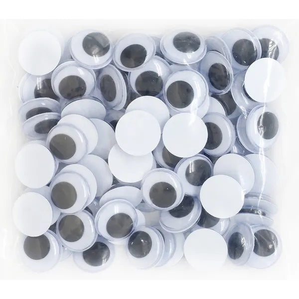 15mm Stick On Joggle Eyes - 100pcs