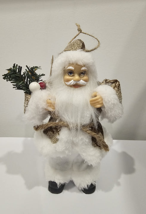 18cm White Santa Christmas Figurine