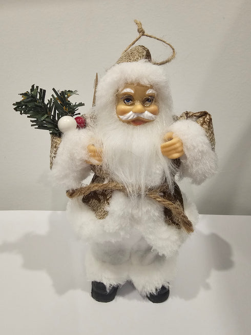 18cm White Santa Christmas Figurine