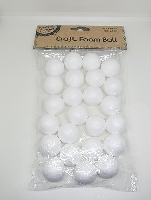 2.5cm Deco Foam Poly Balls