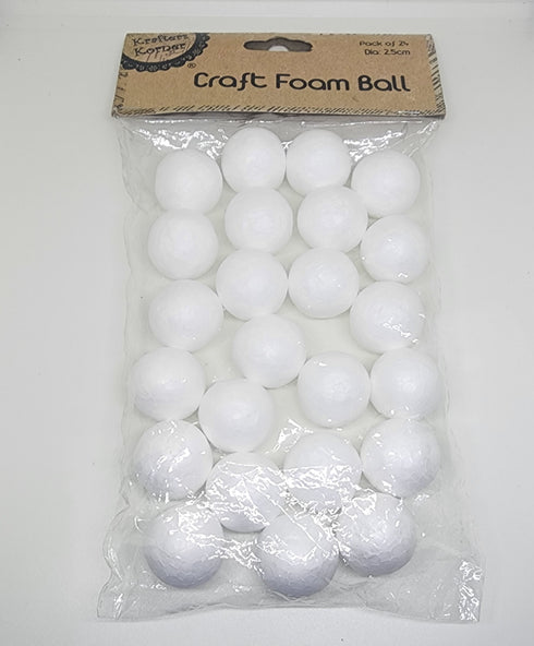 2.5cm Deco Foam Poly Balls