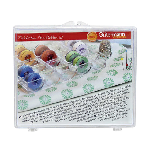 25 Bobbins Sewing Thread Storage Box