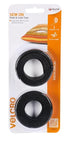 25mm x 1m Black Colour Sew On Hook & Loop Velcro Tape