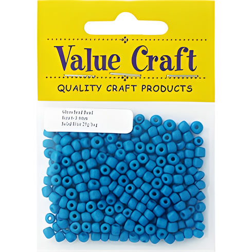 3.6mm Solid Blue Colour Glass Seed Beads