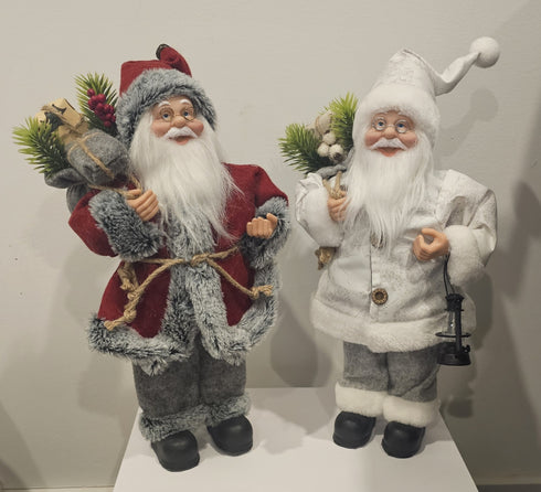 30cm White Santa Christmas Figurine