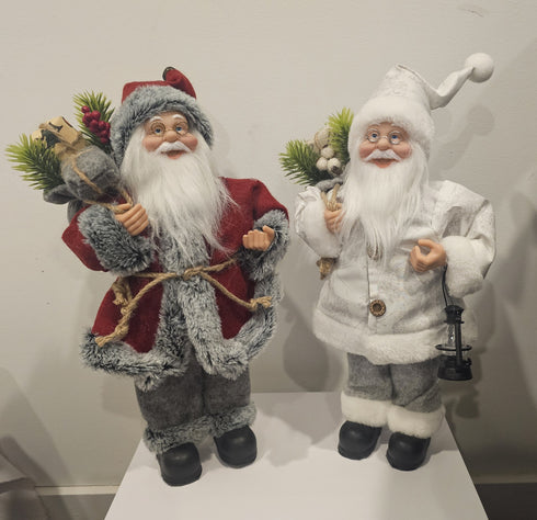 30cm White Santa Christmas Figurine