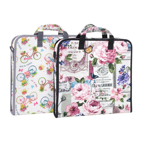 36.5cm x 7cm x 35.5cm Storage Carry Case - Bicycle Blooms