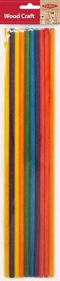 6mm x 300mm Wooden Dowel Rod (available in 2 colours)
