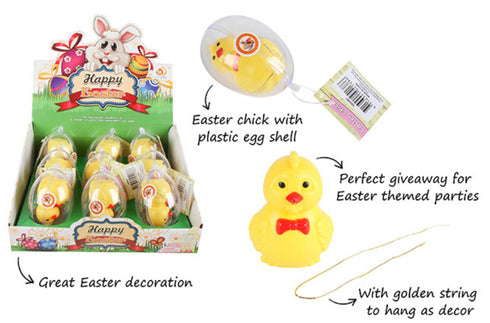 70mm ACP Toy Easter Chick with Bowtie