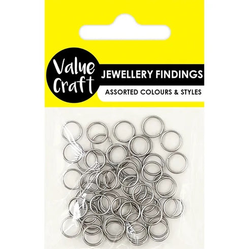 8mm Silver Colour Split Rings