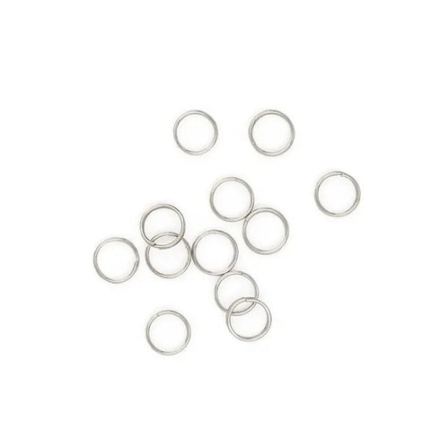 8mm Silver Colour Split Rings