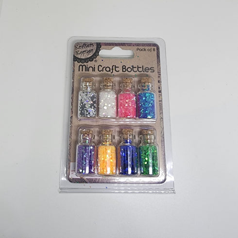 8pk Mini Craft Glitters Bottles