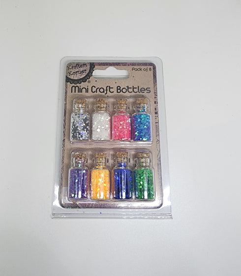 8pk Mini Craft Glitters Bottles