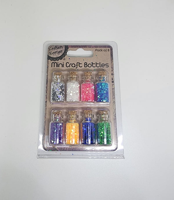 8pk Mini Craft Glitters Bottles