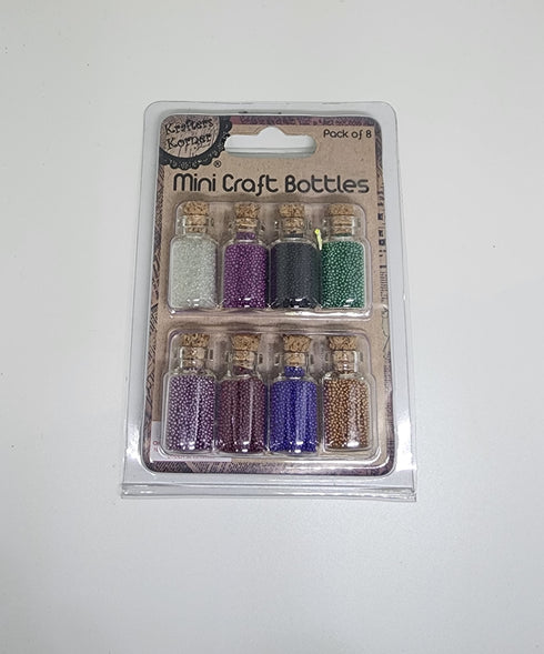 8pk Mini Craft Tiny Bead Bottles