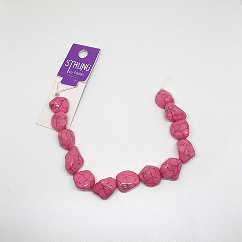 9mm Chunks Stone Strung Beads