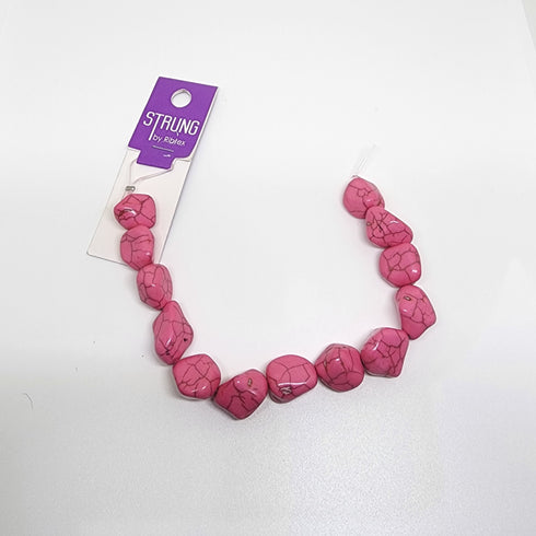 9mm Chunks Stone Strung Beads