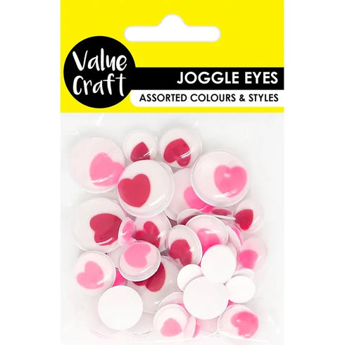 Adhesive Heart Design Joggle Eyes
