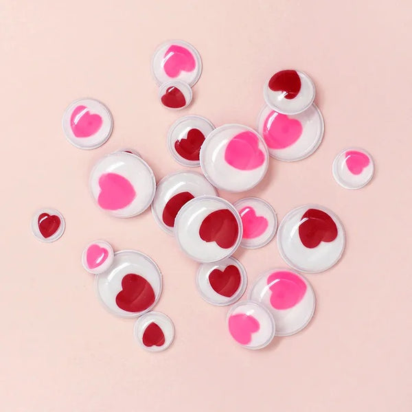 Adhesive Heart Design Joggle Eyes