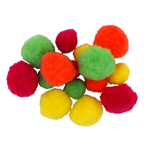 Assorted Fluoros Colour Craft Pom Pom