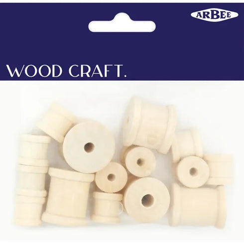 Assorted Sizes Wooden Cotton Spools