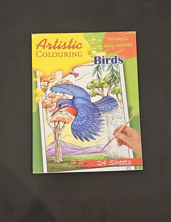 Birds Theme Artistic Colouring Book
