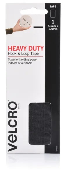 Black Colour Heavy Duty Hook & Loop Velcro Tape