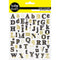 Black & Gold Colour Foil Alphabets Stickers