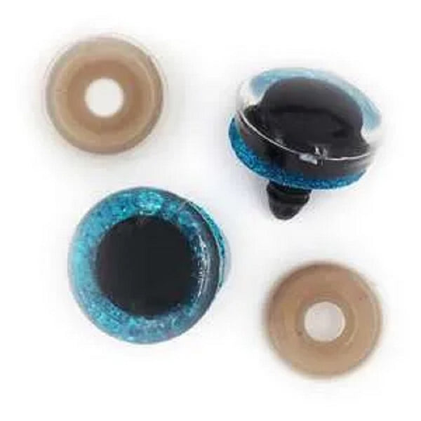 Blue Colour Glitter Bear Eyes