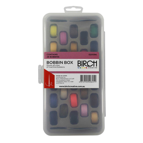 Bobbins Storage Box with 28 Colour Thread Bobbins
