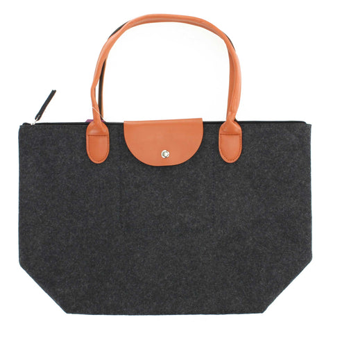 Charcoal Colour Felt Holdall Bag