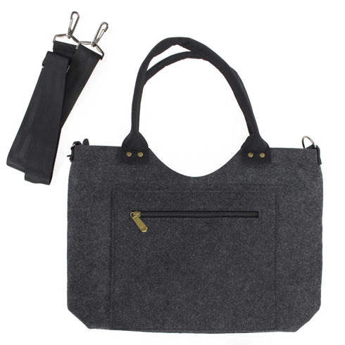 Charcoal Colour Felt Tote Bag
