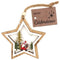 Xmas Santa Star Wood Decoration