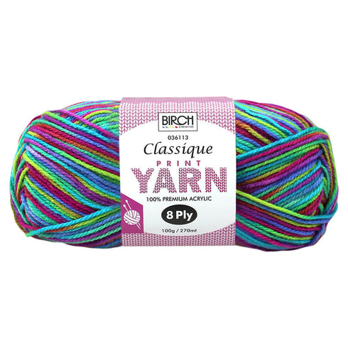 Classique Knitting Premium Print Yarn (available in 11 colours)