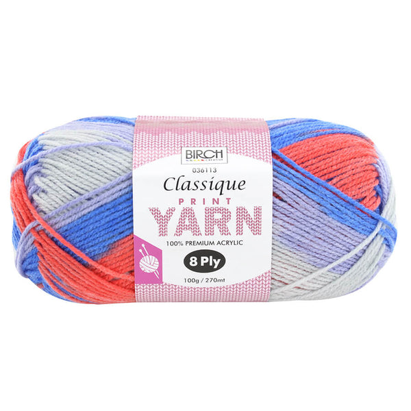 Classique Knitting Premium Print Yarn (available in 11 colours)