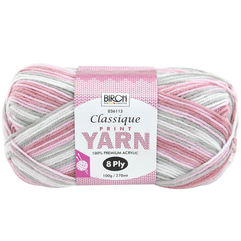 Classique Knitting Premium Print Yarn (available in 11 colours)