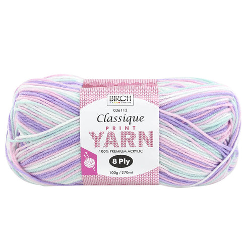Classique Knitting Premium Print Yarn (available in 11 colours)