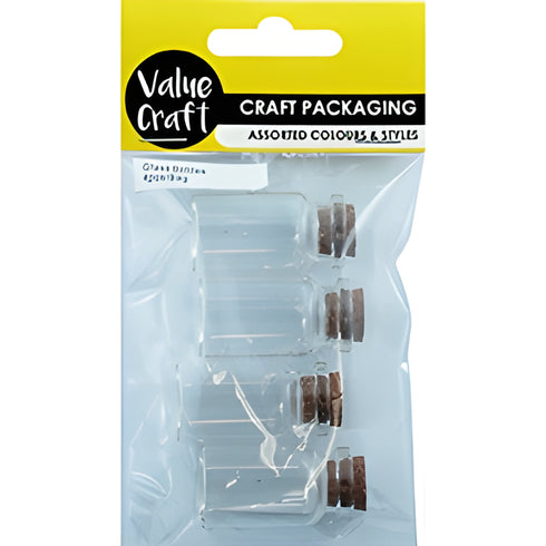 Craft Glass Storage Bottles with Cork Lid