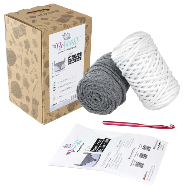 DIY Retwisst Mini Fox Basket Knitting Kit