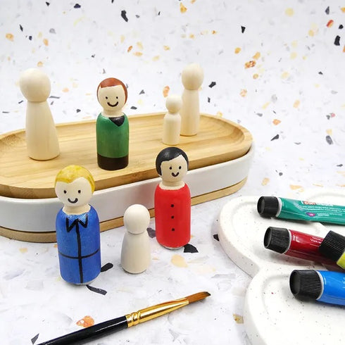 Family People Shape Wooden Craft