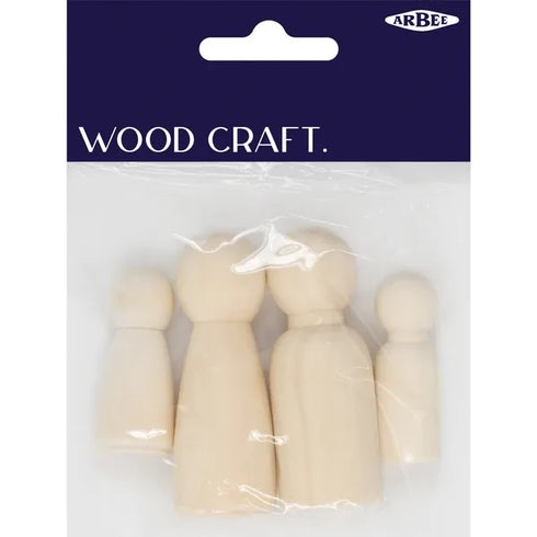 Family People Shape Wooden Craft