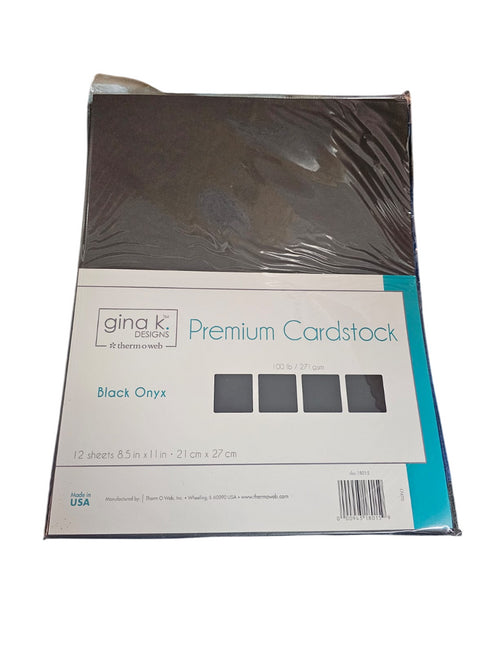 Gina K Designs Premium Cardstock - Black Onyx