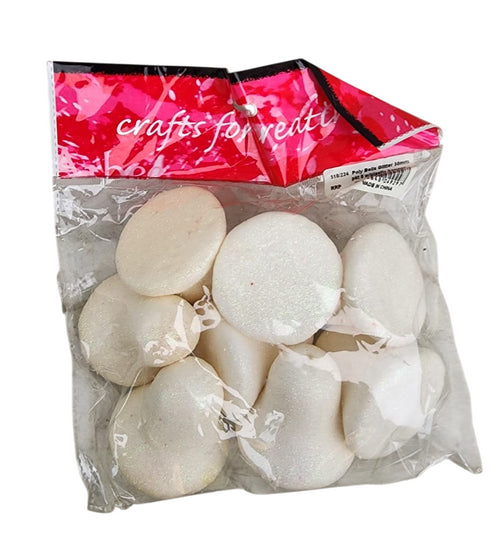 Glitter Deco Foam Poly Bells - 50mm
