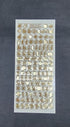 Gold Colour Alphabet Sticker