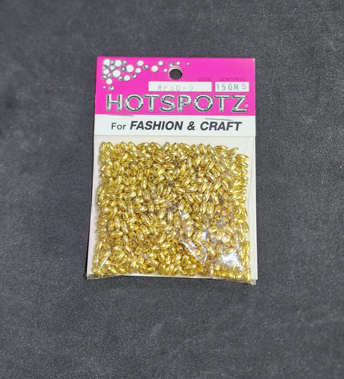 Gold Colour Tube Shape Beads