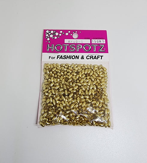 Gold Colour Tube Shape Beads