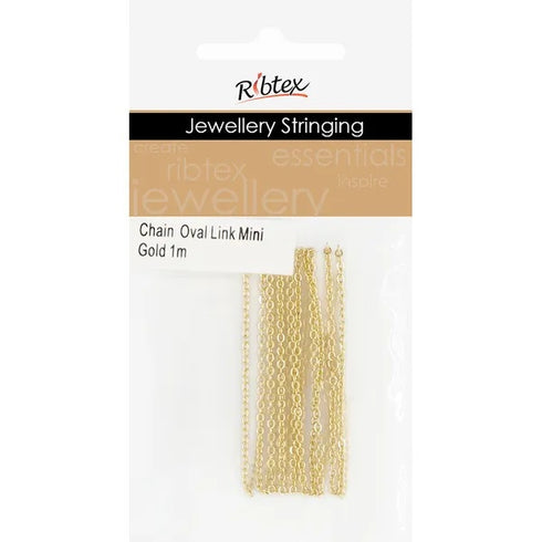 Gold Mini Oval Link Chain